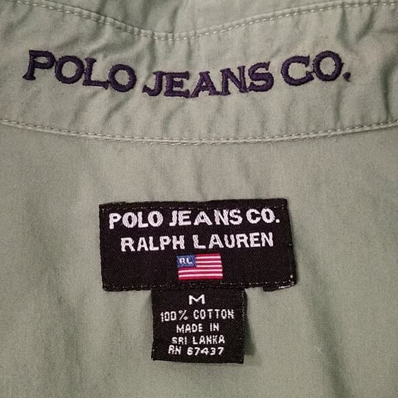 Polo Jeans Co Moss Green Sleeveless Blouse size M - Picture 4 of 7